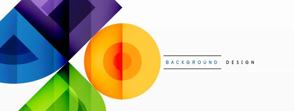 Enigmatic Circles - Captivating Vector Geometric Background, Unveiling the Stock Illustration