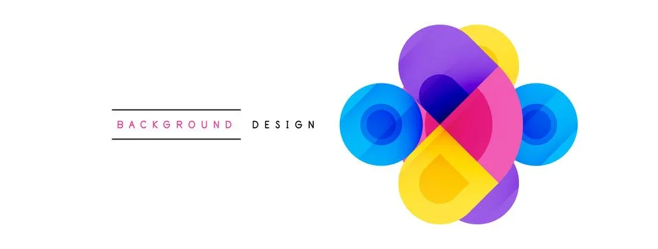 Enigmatic Circles - Captivating Vector Geometric Background, Unveiling the Stock Illustration