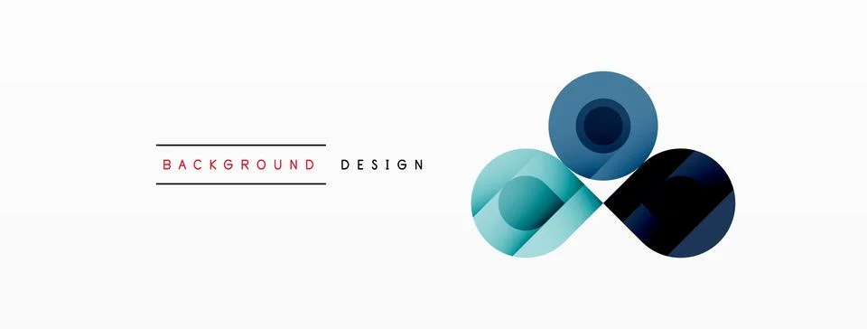 Enigmatic Circles - Captivating Vector Geometric Background, Unveiling the Stock Illustration