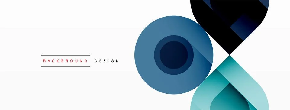 Enigmatic Circles - Captivating Vector Geometric Background, Unveiling the Stock Illustration
