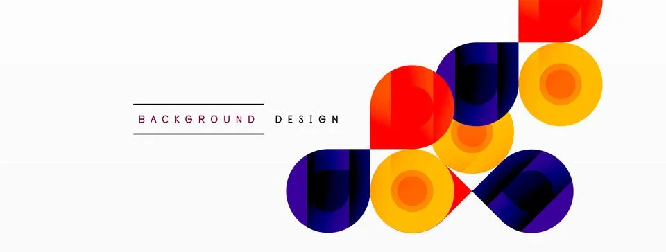 Enigmatic Circles - Captivating Vector Geometric Background, Unveiling the Stock Illustration