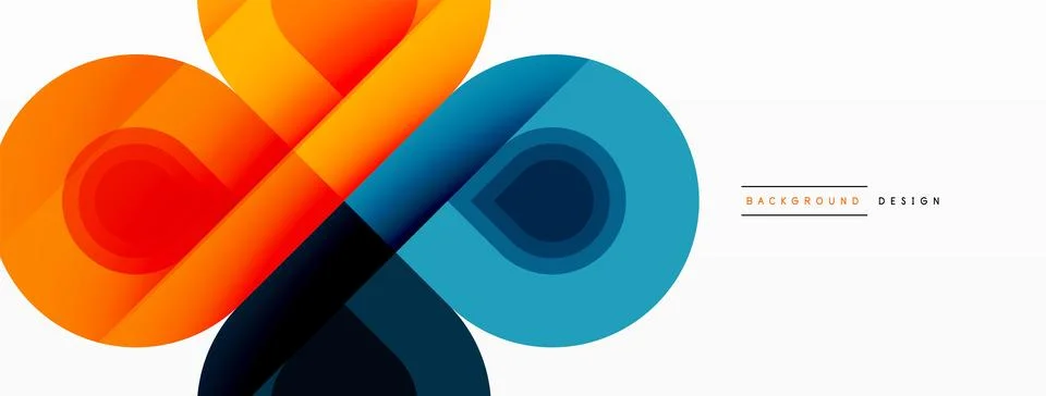 Enigmatic Circles - Captivating Vector Geometric Background, Unveiling the Stock Illustration
