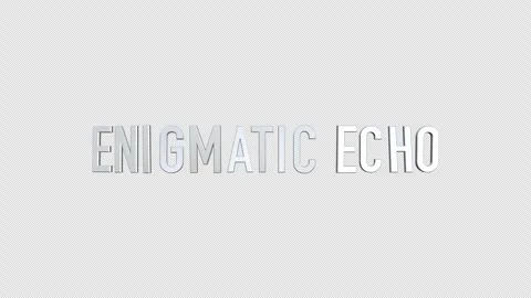 Enigmatic echo 3D title animation metal letters on black alpha channel Stock Footage 258654982