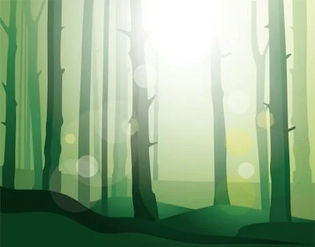 Enigmatic forest. vector illustration Stock Illustration