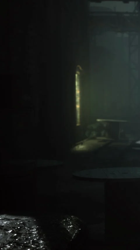 Enigmatic light dances in forgotten space during the quiet hours of dawn Stock Footage 334050144