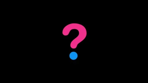 Enigmatic Question Mark on Black Background Reflective and Colorful Symbol Vídeo Stock 341917823