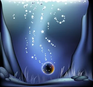 Enigmatic seabed Stock Illustration