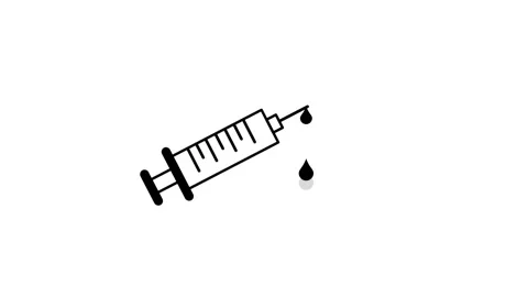 Enjection animation on white background Stock Footage 152628491