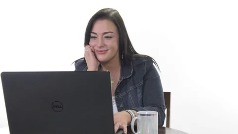 Enjoing the computer- Stock Footage 86534665