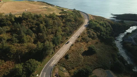 Enjoy breathtaking road trips through Scotland's stunning landscapes Stock Footage 321546460