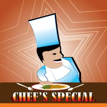 Enjoy chef's special menu Stock Illustration