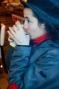 Enjoy a coffee Stock Photos