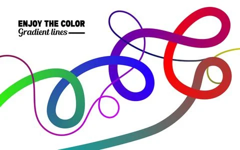 Enjoy the color gradient lines. vibrant flowing curves for modern backgroun.. Illustrazione stock