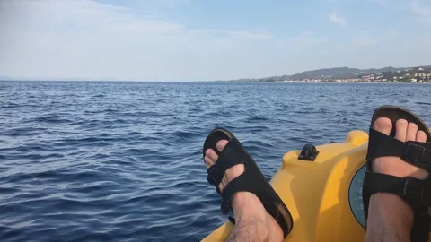 Enjoy in cruising on the sea  Stock Footage