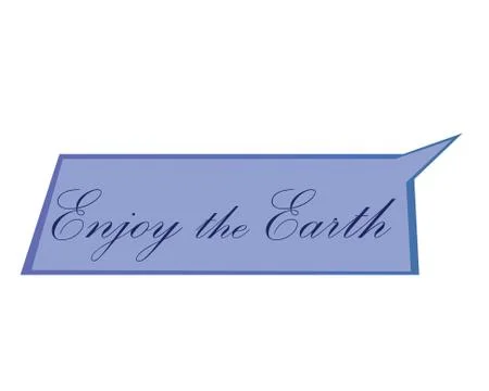 Enjoy the earth tag Stock Illustration