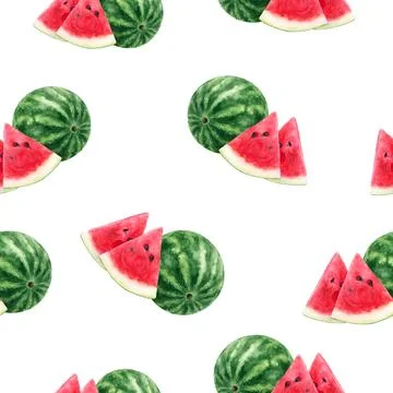 Enjoy a Fresh Watermelon Seamless Pattern Design that is perfect for the Summer Illustrazione stock