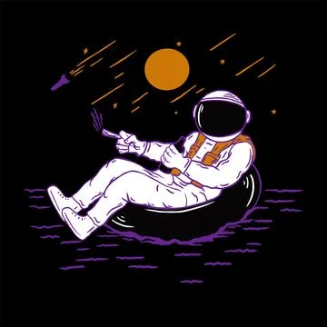 ENJOY GALAXY BEACH Stock Illustration