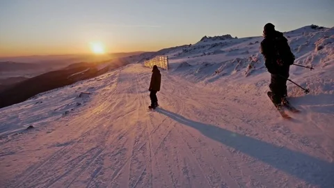 Enjoy Intact Sunset Slope View Slowmotion Stock Footage 71098751