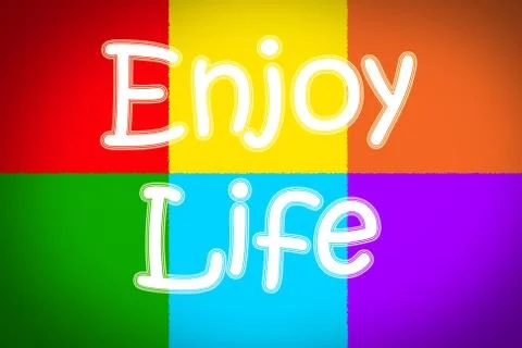 Enjoy life concept Stock Illustration