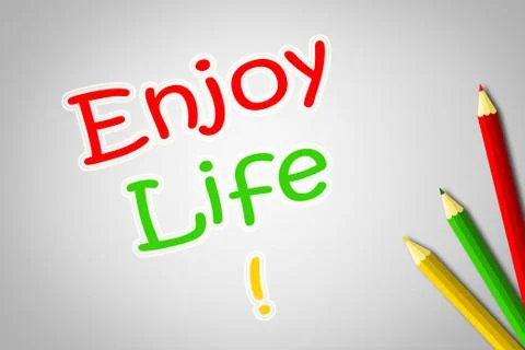 Enjoy life concept Stock Illustration