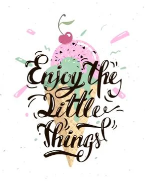Enjoy the little things Illustrazione stock
