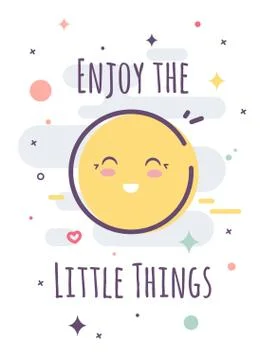 Enjoy the little things Stock Illustration