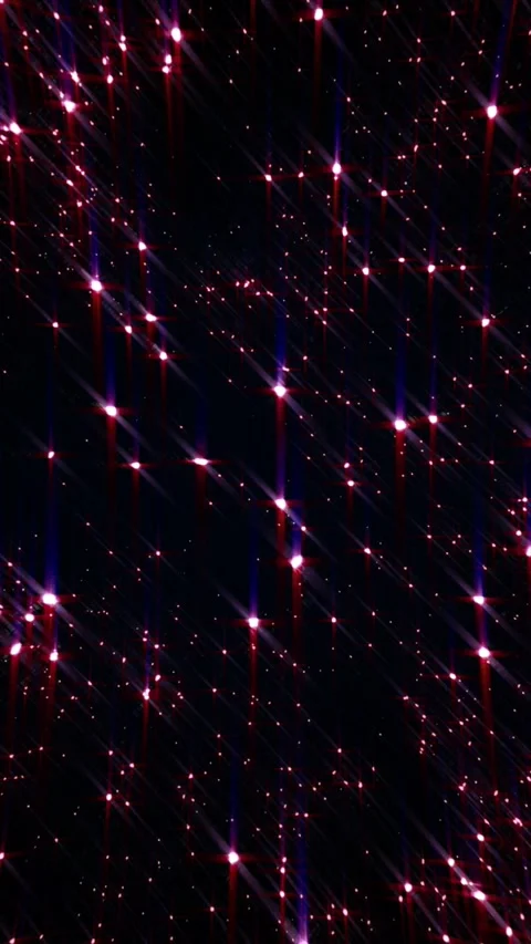Enjoy a mesmerizing display of sparkling red stars dancing in a dark void Stock Footage 315510036