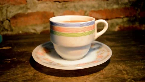 Enjoy milk coffee Video stock 229602985
