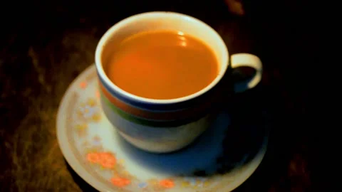 Enjoy milk coffee Video stock 229602987