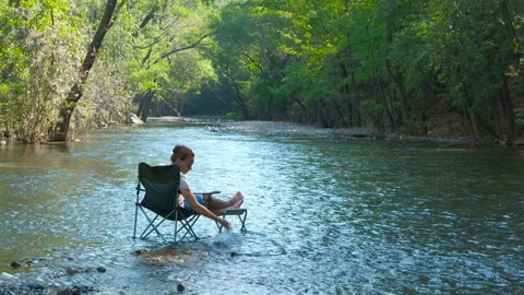 Enjoy nature by the river Stock Footage 310142716