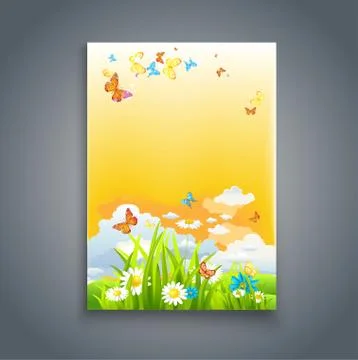 Enjoy nature template Stock Illustration
