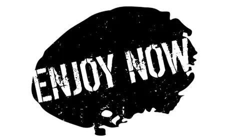 Enjoy Now rubber stamp Stock Illustration
