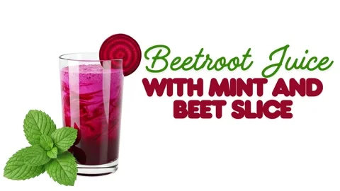 Enjoy refreshing Beetroot Juice with Mint and Beet Slice for a healthy, del.. 库存影片 337687756