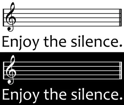 Enjoy the silence Stock Illustration