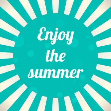 Enjoy the summer background, vector illustration, eps10 Stock Illustration