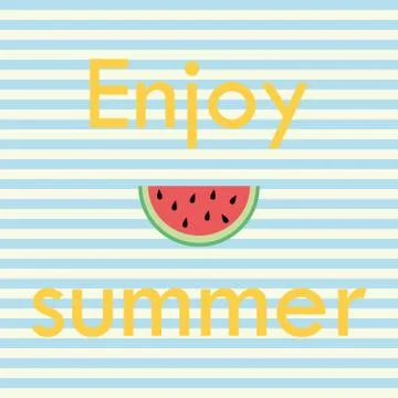 Enjoy summer card Illustrazione stock