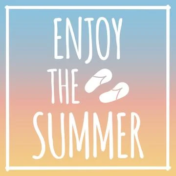 Enjoy the Summer gradient vector Stock Illustration