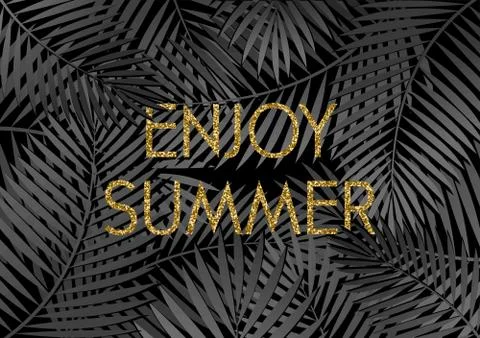 Enjoy Summer Poster Design Stock Illustration