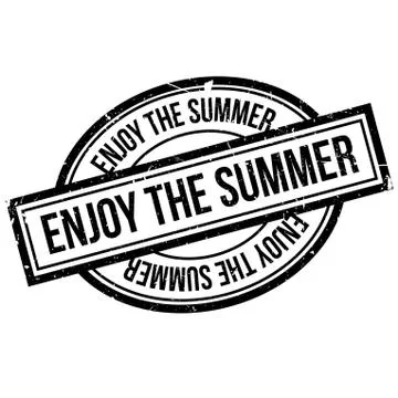 Enjoy The Summer rubber stamp Stock Illustration