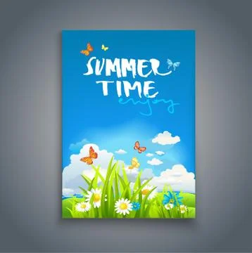 Enjoy summer template Stock Illustration