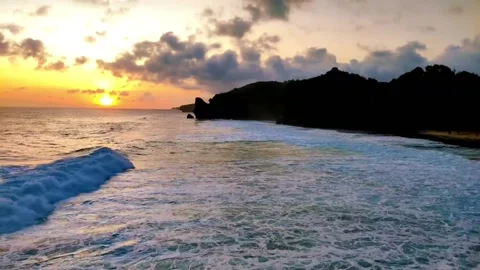 Enjoy the sunset on the beach Stock Footage 229692678