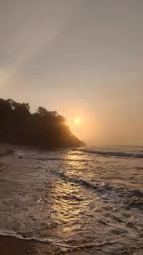 Enjoy the sunset on the beach Stock Photos