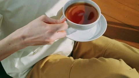 Enjoy tea Stock Footage 237147122