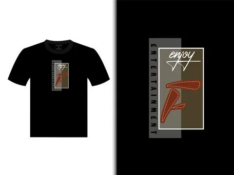 Enjoy Vector Black T Shirt Design 스톡 일러스트