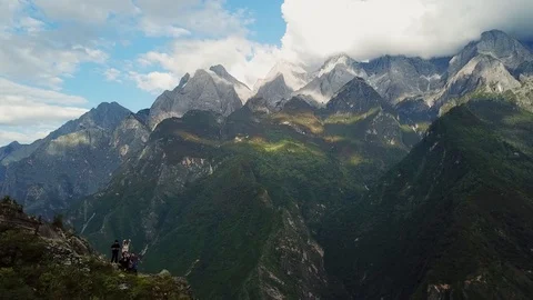 Enjoy the view from trekking Stock Footage 126307572