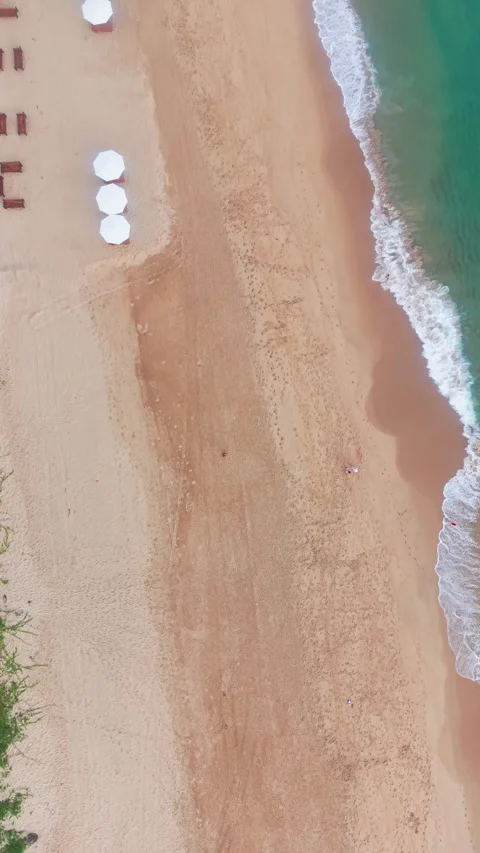 Enjoy views of Tuy Hoa Beach in Vietnam. The beach shows sandy areas, calm 库存影片 340846087
