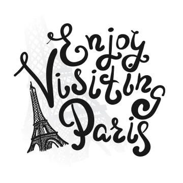 Enjoy visiting paris Stock Illustration