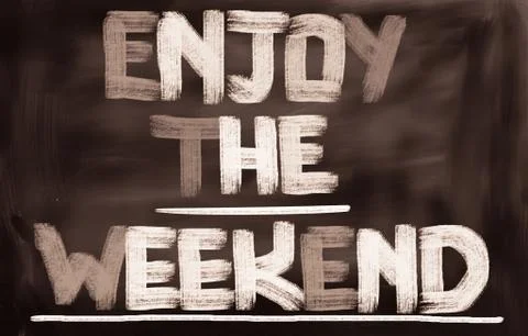 Enjoy the weekend concept Illustrazione stock