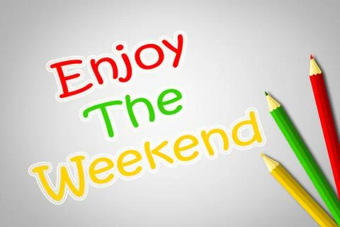 Enjoy the weekend concept Stock Illustration