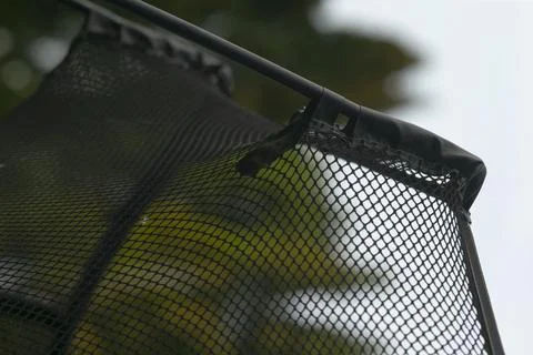 Enjoyable backyard activity with secure trampoline enclosure 库存照片